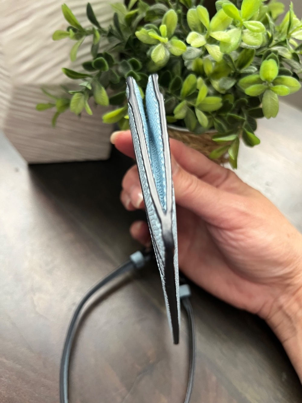 Coach Blue Mini ID Case Wristlet - Picture 2 of 10